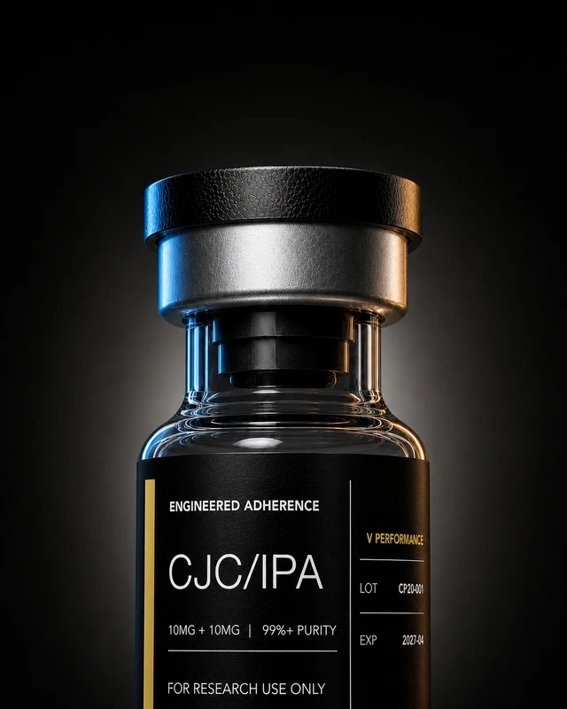CJC-1295 and Ipamorelin research vial